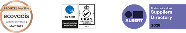 EcoVadis, ISO 14001 and albert accreditations