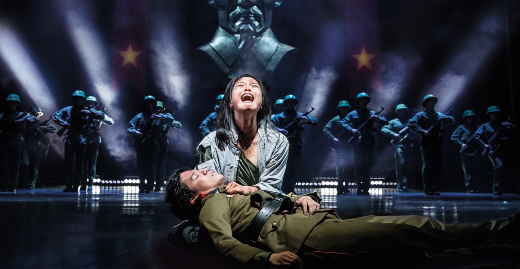 MISS-SAIGON. Sooha Kim 'Kim' and Gerald Santos 'Thuy'. Photo by Johan Persson